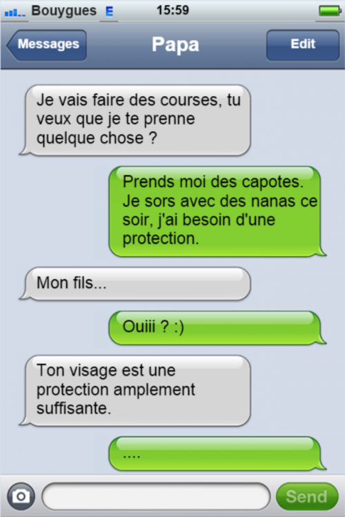 Les perles des SMS parents / enfants