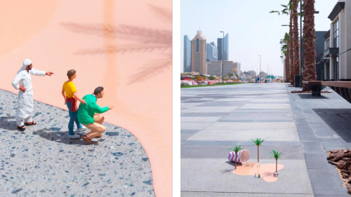 Du street-art miniature dans les rues de Dubaï