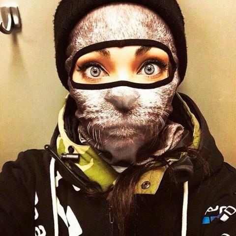 Des cagoules qui vous donne un air félin Des cagoules animaux pour aller skier